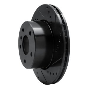 Land Rover Discovery Brake Rotor (1) - Front Right - R1 Concepts - Drilled & Slotted - Black - `99-`04